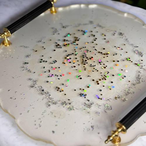 Epoksi Reine Tepsi - Glitter Detayl - ap: 25