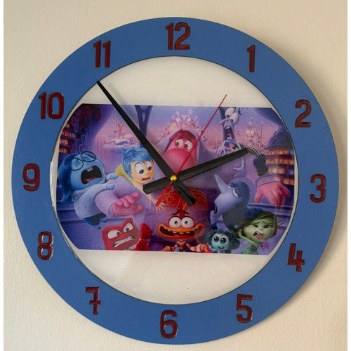 PELNCE KIDS - Inside Out (Ters Yz) Temal ocuk Odas Duvar Saati - 40 cm