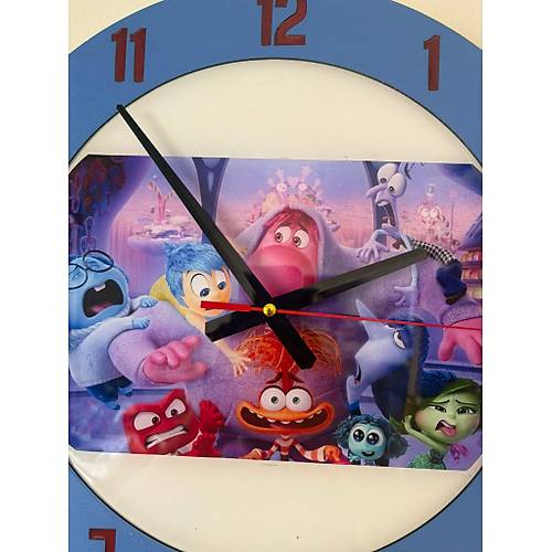 PELNCE KIDS - Inside Out (Ters Yz) Temal ocuk Odas Duvar Saati - 40 cm