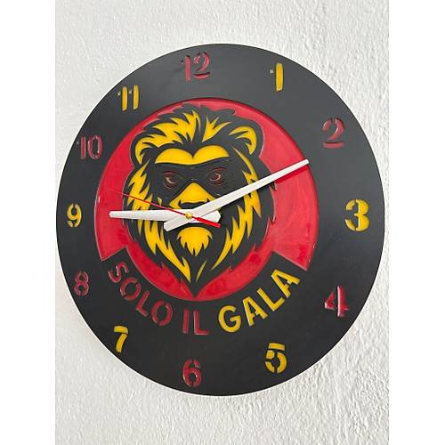 PELNCE - Osimhen Solo Il Gala - Taraftar Duvar Saati (Ahap & Epoksi) - 40 cm