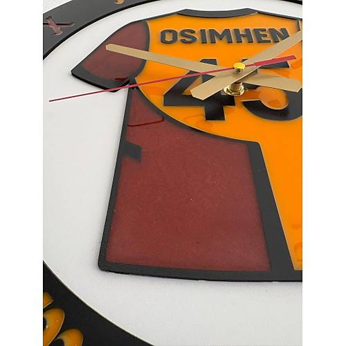 PELNCE - Osimhen 45 - Taraftar Duvar Saati (Ahap & Epoksi) - 40 cm