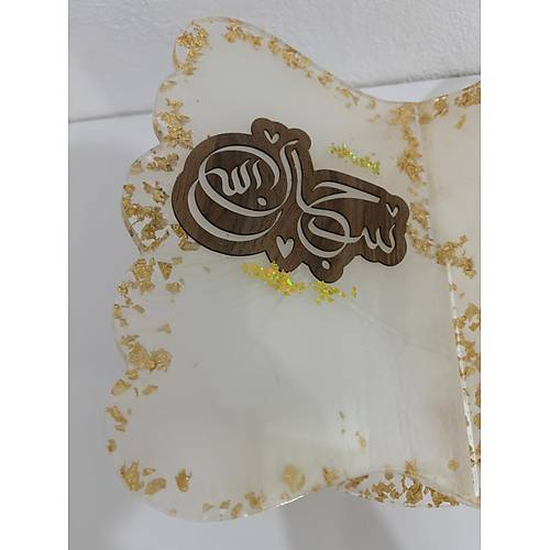 effaf Epoksi Reine iekli ve Yaz Motifli Kelebek Rahle (zel Tasarm - Tek retim) - 40x30 cm