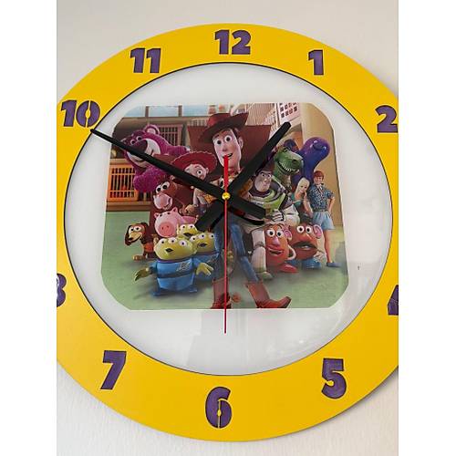 PELNCE KIDS - Toy Story (Oyuncak Hikayesi) Temal ocuk Odas Duvar Saati - 40 cm