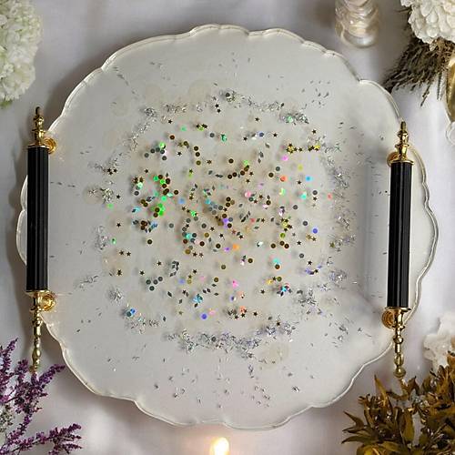 Epoksi Reine Tepsi - Glitter Detayl - ap: 25