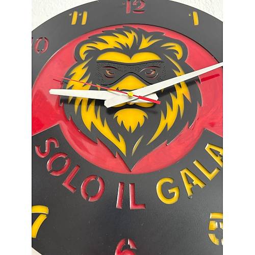PELNCE - Osimhen Solo Il Gala - Taraftar Duvar Saati (Ahap & Epoksi) - 40 cm