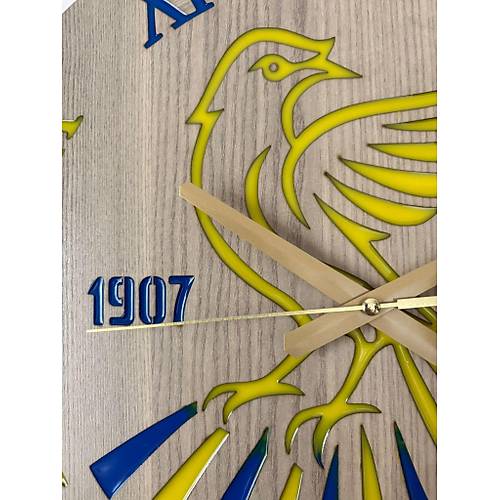 PELNCE - Kadky Kanarya Roma Rakaml Taraftar Duvar Saati (Ahap & Epoksi) - 40 cm