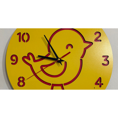 PELNCE KIDS - Civciv Temal Ahap ocuk Odas Duvar Saati - 30 cm