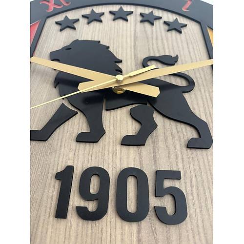 PELNCE - Cimbom Aslan 1905 - Taraftar Duvar Saati (Ahap & Epoksi) - 40 cm