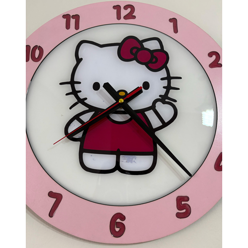 PELNCE KIDS - Hello Kitty Temal Ahap ocuk Odas Duvar Saati - 40 cm