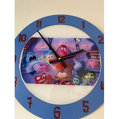PELNCE KIDS - Inside Out (Ters Yz) Temal ocuk Odas Duvar Saati - 40 cm