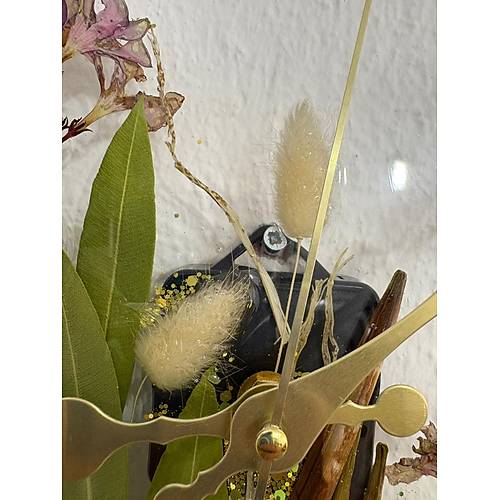 PELNCE - Zakkum iekli - Epoksi Duvar Saati - (zel Tasarm - Tek retim) - 30 cm