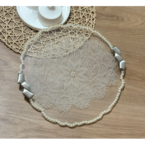 Epoksi Reine Nian Tepsisi - Dantel ve ncili - ap: 33 cm