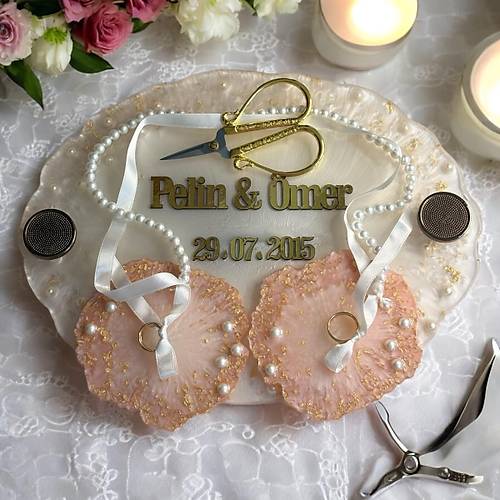 Nian ve Damat Kahvesi Tepsisi - Eni: 36 cm Boyu: 25 cm