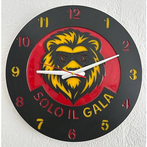 PELNCE - Osimhen Solo Il Gala - Taraftar Duvar Saati (Ahap & Epoksi) - 40 cm