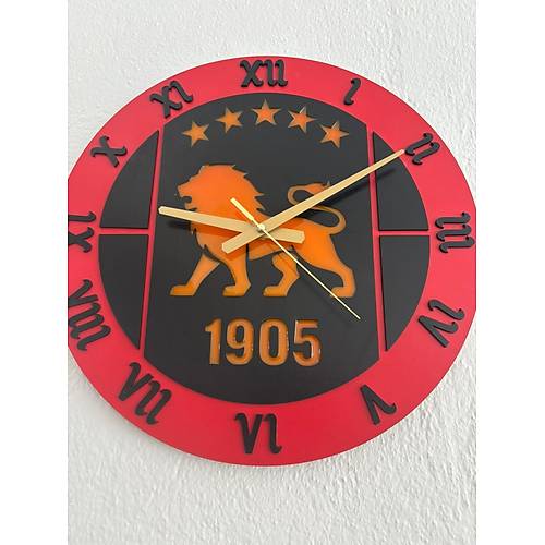 PELNCE - Aslann zinde 1905 - Taraftar Duvar Saati (Ahap & Epoksi) - 40 cm