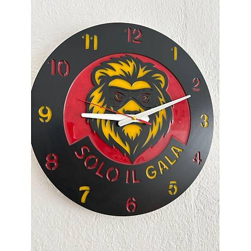 PELNCE - Osimhen Solo Il Gala - Taraftar Duvar Saati (Ahap & Epoksi) - 40 cm