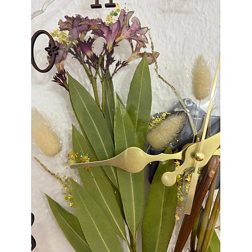 PELNCE - Zakkum iekli - Epoksi Duvar Saati - (zel Tasarm - Tek retim) - 30 cm