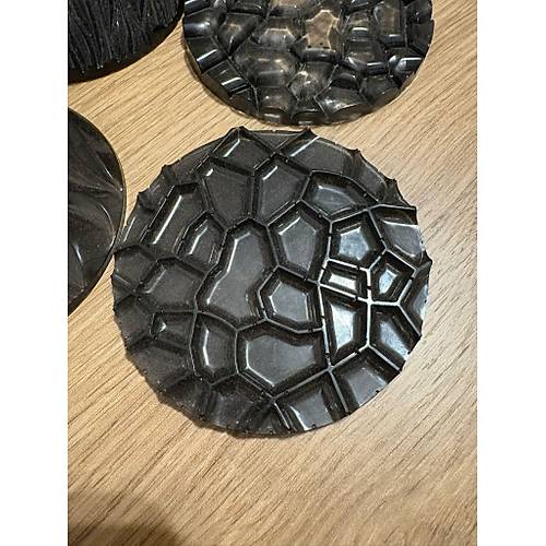 Epoksi Reine Bardak Altl - 4'l Takm - Siyah - ap: 12 cm