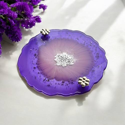 Epoksi Reine Tepsi - Mor Gm Varakl - ap : 25 cm