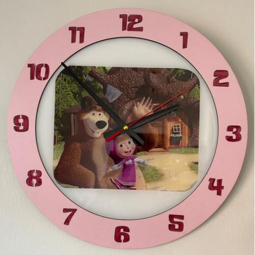 PELNCE KIDS - Maa ile Koca Ay Temal ocuk Odas Duvar Saati - 40 cm