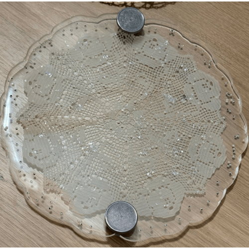 Epoksi Reine Nian Tepsisi - Dantel ve ncili - ap: 30 cm