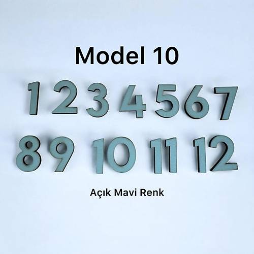 PELNCE - Ahap Kontraplak, Lazer Kesim, Duvar Saati Rakam Seti - Standart Model - Ykseklik 3 cm
