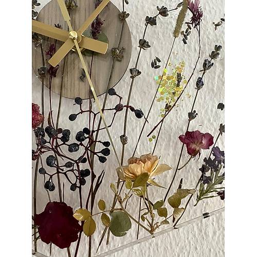 PELNCE - iekli Sekizgen Epoksi Duvar Saati (zel Tasarm - Tek retim - Versiyon II) - 30 cm