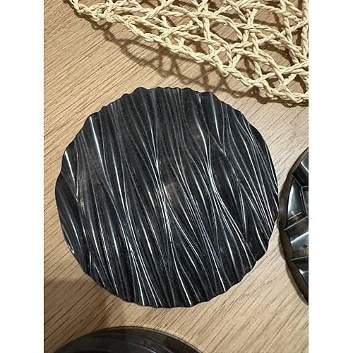 Epoksi Reine Bardak Altl - 4'l Takm - Siyah - ap: 12 cm