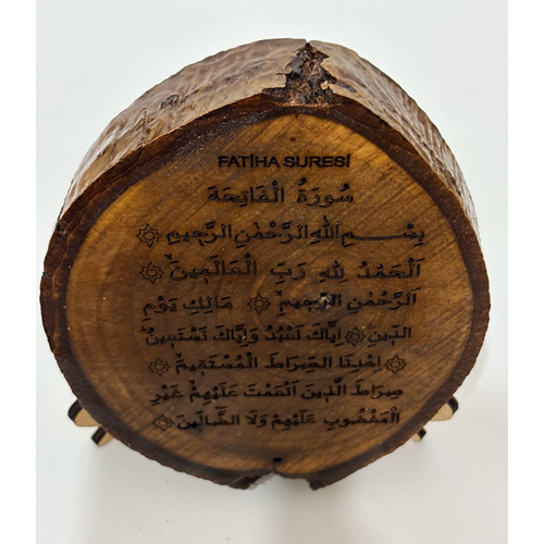Masa st Dekor - Fatiha Suresi - Gerek Ceviz Kt