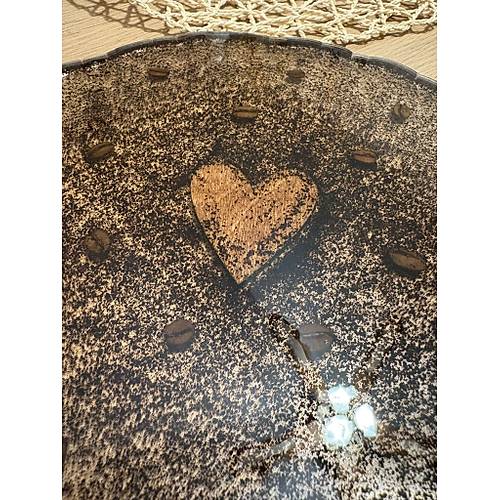 Kahve ekirdekli Epoksi Reine Tepsi - Ahap Kalpli - 25 cm - Seri 2