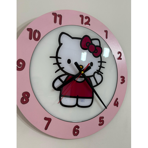 PELNCE KIDS - Hello Kitty Temal Ahap ocuk Odas Duvar Saati - 40 cm