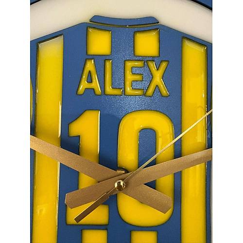 Ahap - Epoksi Reine Kaplamal - Taraftar Duvar Saati - Fenerbahe Alex - 40 cm - Lacivert