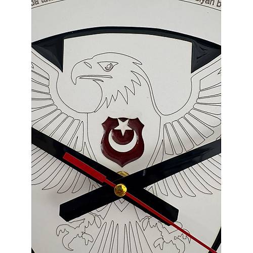 PELNCE - Kara Kartal Ruhu 1903 - Taraftar Duvar Saati (Ahap & Epoksi) - 40 cm