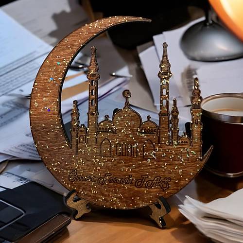 Kiiselletirilebilir Masa st Dekoru - Cami Sileti - Ebatlar : 15 cm x 15 cm