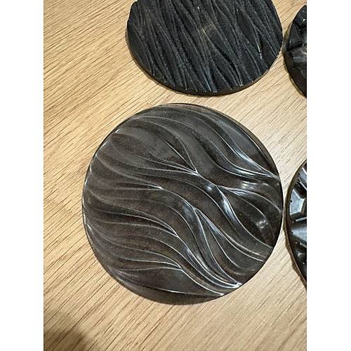 Epoksi Reine Bardak Altl - 4'l Takm - Siyah - ap: 12 cm