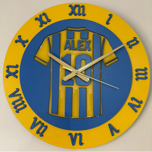 Ahap zeri Epoksi Reine Kaplamal - Taraftar Duvar Saati - Fenerbahe Alex De Souza - 40 cm - Sar