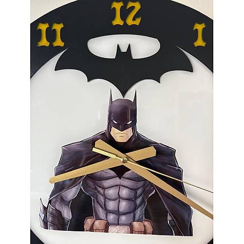 PELNCE KIDS - Batman Temal Ahap ocuk Odas Duvar Saati - 40 cm