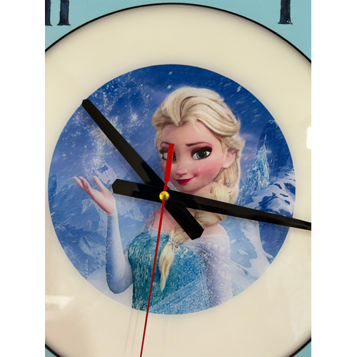 PELNCE KIDS - Elsa Temal Ahap Epoksi ocuk Odas Duvar Saati (Frozen - Karlar lkesi) - 40 cm