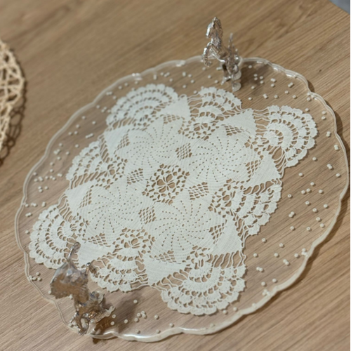 Epoksi Reine Nian Tepsisi - Dantel ve ncili - ahlanan At- ap: 30 cm
