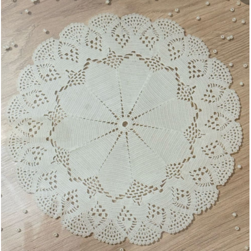 Epoksi Reine Nian Tepsisi - Dantel ve ncili - Dz Kulp - ap: 30 cm