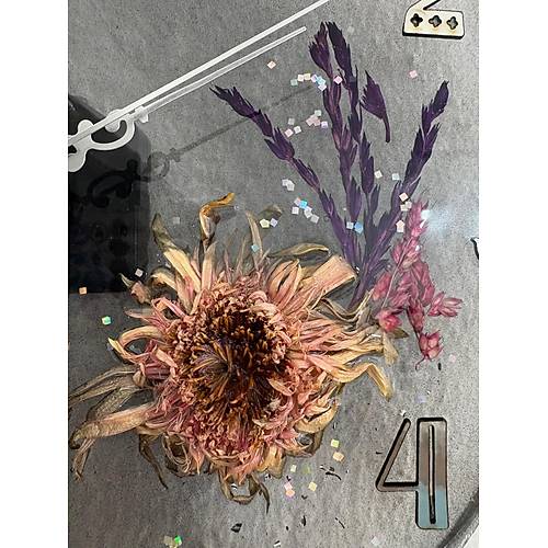 Ayiei Temal effaf Siyah Epoksi Duvar Saati (zel Tasarm - Tek retim) - 30 cm