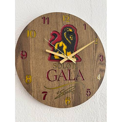 PELNCE - Osimhen Solo Il Gala mzal Ahap Renk - Taraftar Duvar Saati (Ahap & Epoksi) - 40 cm