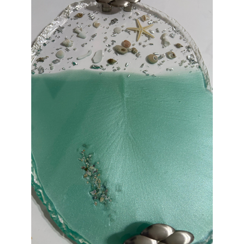 Epoksi Reine Tepsi - Denizin Ruhu 01  - Ebat 24 cm x 34 cm