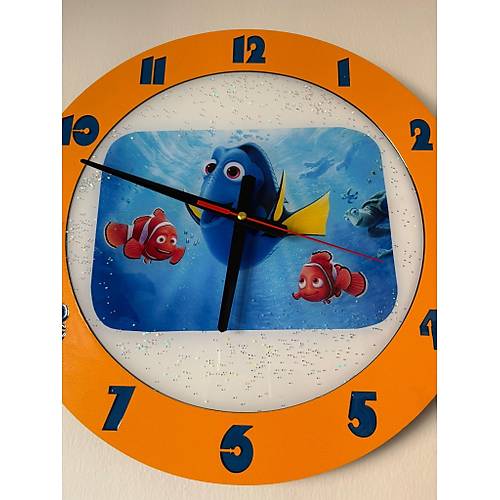 PELNCE KIDS - Finding Nemo & Dory ( Kayp Balk Nemo ) Temal ocuk Odas Duvar Saati - 40 cm