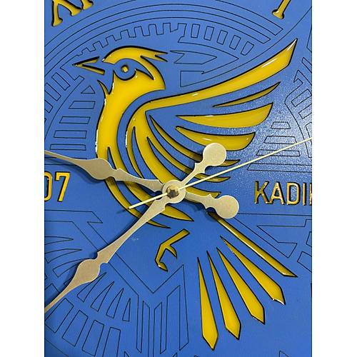 Ahap zeri Epoksi Reine Kaplamal - Taraftar Duvar Saati - Fenerbahe Kanarya Lacivert - 40 cm
