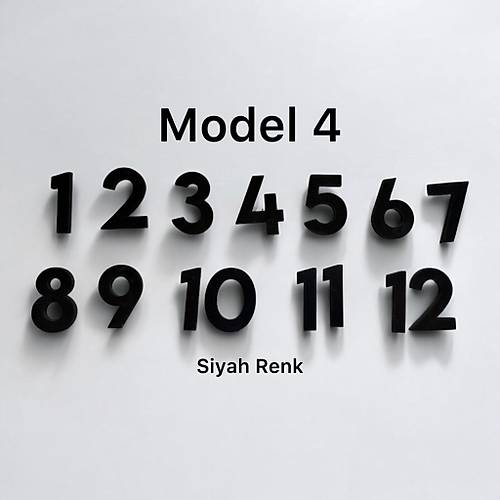 PELNCE - Ahap Kontraplak, Lazer Kesim, Duvar Saati Rakam Seti - Standart Model - Ykseklik 3 cm