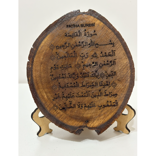 Masa st Dekor - Fatiha Suresi - Gerek Ceviz Kt