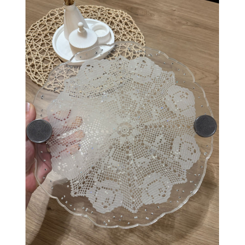 Epoksi Reine Nian Tepsisi - Dantel ve ncili - ap: 30 cm