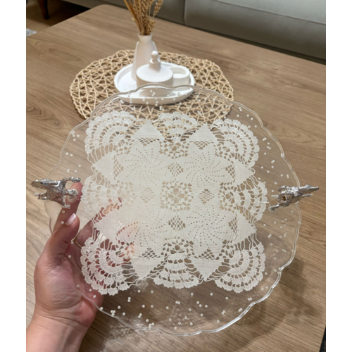 Epoksi Reine Nian Tepsisi - Dantel ve ncili - ahlanan At- ap: 30 cm