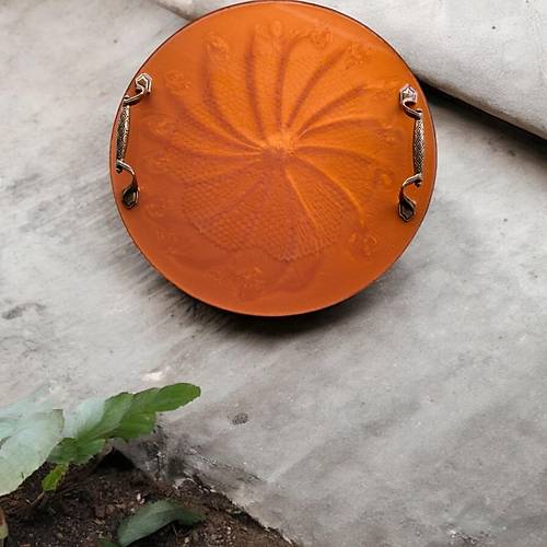 Epoksi Reine Tepsi - Dantelli - Metalik Bakr - ap: 30 cm